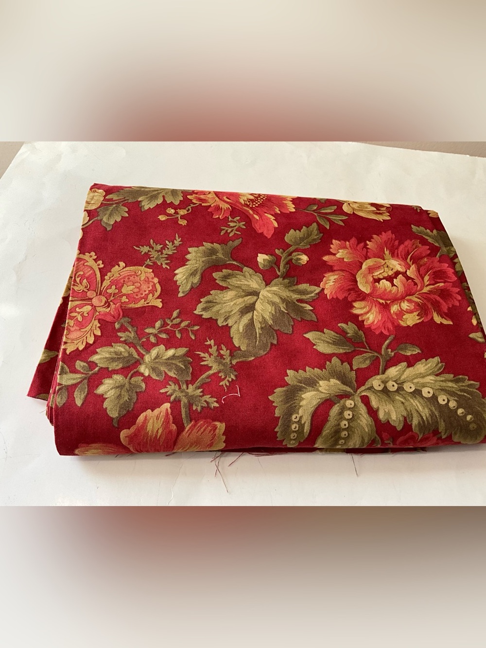 Quilting Sewing Moda#3835 Double Chocolat Floral Fabric Red Green Pink  6.9 YDS